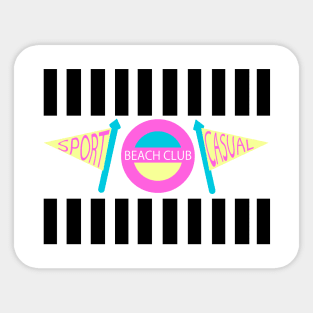 Sport Casual Beach Club 90s Vibe Sticker